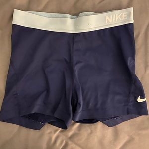 Blue Nike pro shorts